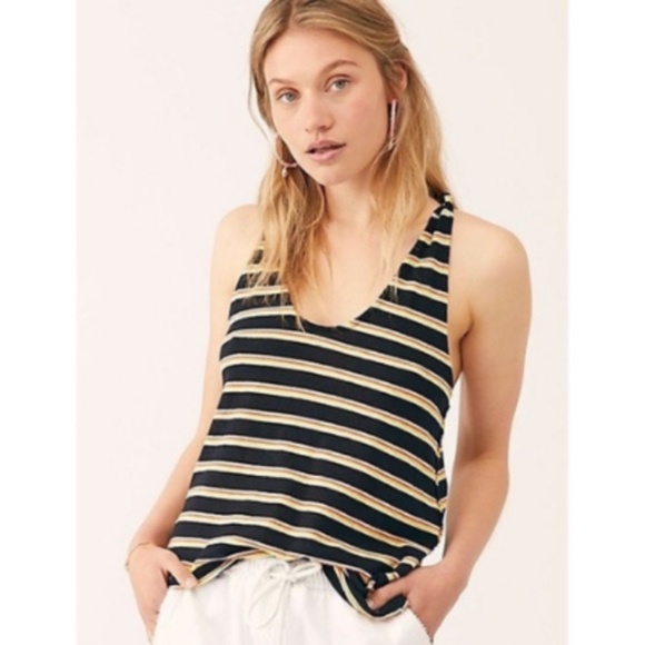 Free People Tops - NEW Free People Lost at Sea Tank Top Black L